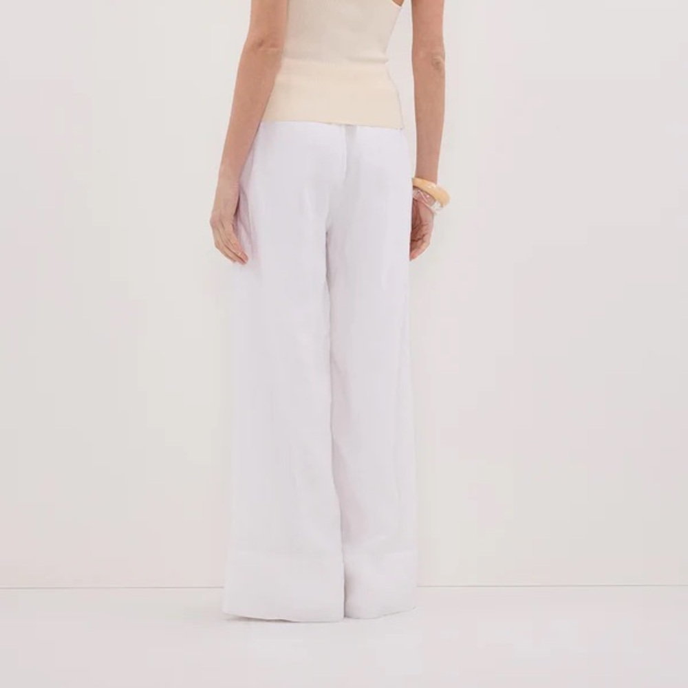 NWT DIISH White Linen Wide Leg Pants